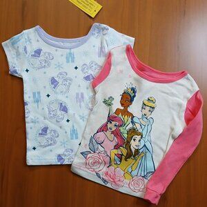 2pc Disney Princess & Frozen Pajama Tops - 2T